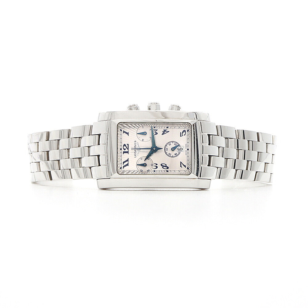 電池交換済 LONGINES ロンジン ドルチェヴィータ クロノグラフ L5.656.4 デイト 30m防水 シルバー SS ステンレス メンズ クォーツ ドルチェビータ【6ヶ月保証】【腕時計】【中古】