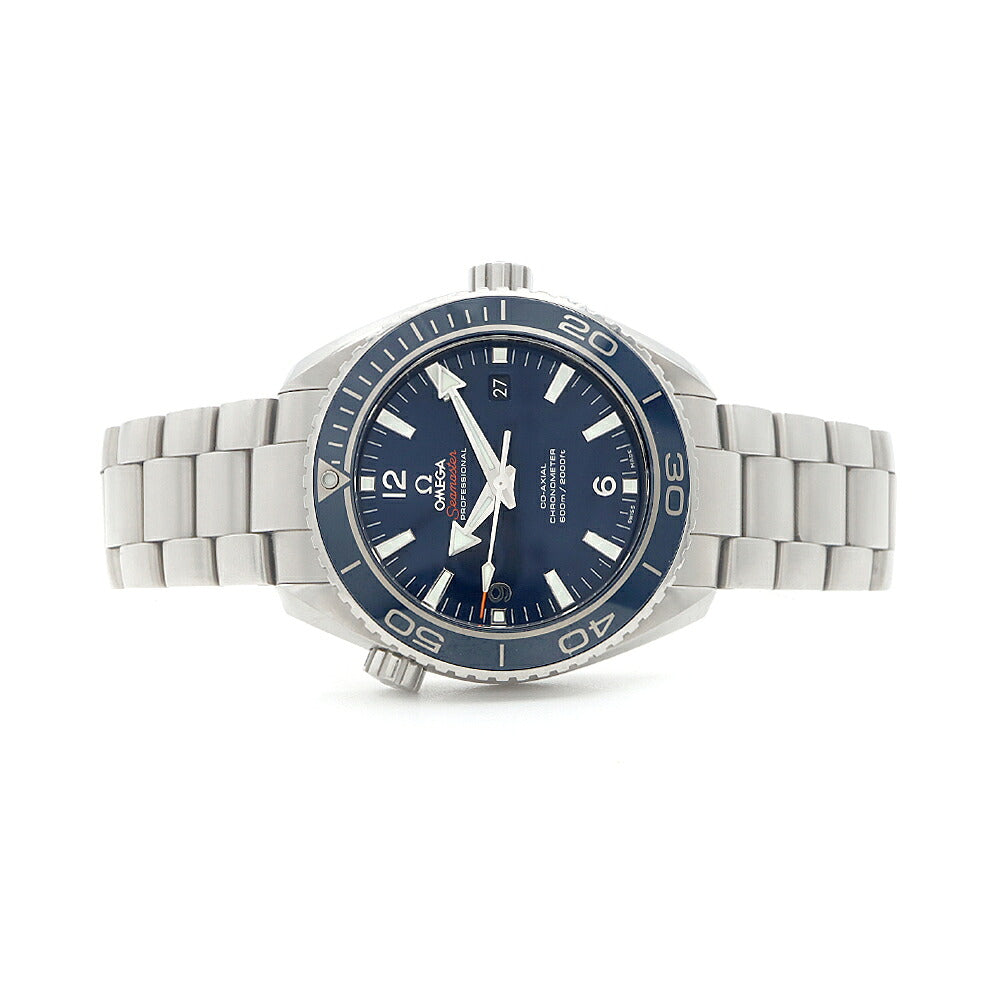 内部点検済 OMEGA オメガ シーマスター プラネットオーシャン 600 コーアクシャル リキッドメタル 232.90.46.21.03.001 デイト 裏スケ 600m防水 青 ブルー Ti チタン CE セラミック メンズ 自動巻き【6ヶ月保証】【腕時計】【中古】