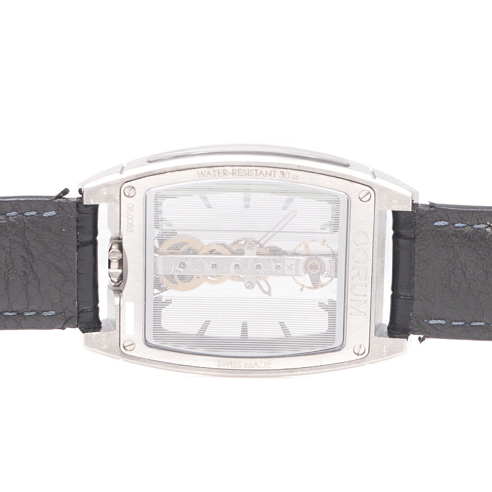 CORUM コルム ゴールデンブリッジ ダイヤベゼル 113.161.69 純正ダイヤモンド 30m防水 裏スケ スケルトン K18WG ホワイトゴールド 純正K18WG尾錠 メンズ 手巻き【6ヶ月保証】【腕時計】【中古】