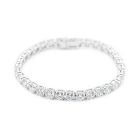 Lab Grown Diamond Tennis Bracelet 16.25ct D F VVS 32 Stones 5mm 16.5cm Au750 K18WG White Gold Solid Gold Full Diamond Chain Tennis Bracelet Lab Grown Diamond Lab Diamond [Jewelry] [New]