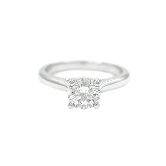 [IGI Certificate of Authenticity Included] Lab Grown Diamond Solitaire Ring 1.03ct D Color VVS2 Round Brilliant Cut Au750 K18WG White Gold Solid Gold Ring Single Diamond Stand Claw Lab Grown Diamond Lab Diamond [Jewelry] [New]