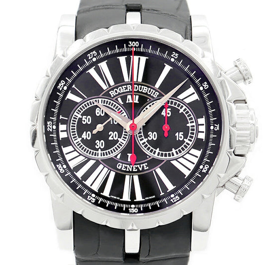 Inspection Roger DUBUIS Roger Dubuis Roger Dubui Excaliable Chrono Chronograph DBEX0180 EX42.78.90.00.001R01/A World Limited 50m Waterproof Black Black SS Genuine Belt Genuine Belt Men's Automatic Wind [6 months Warranty] [Used]