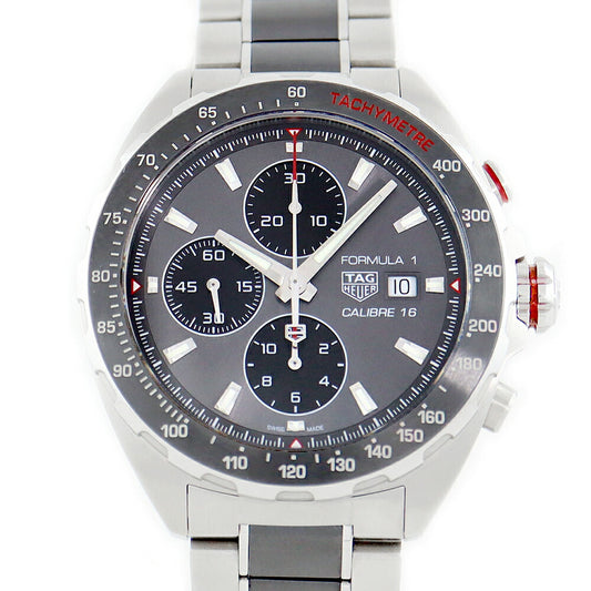 Inspection TAG HEUER Tag Huer Formula 1 Calibur 16 Chronograph CAZ2012 BA0970 Date Gray SS Stainless Men Automatic winding Formula 1 [6 months warranty] [Watch] [Used]