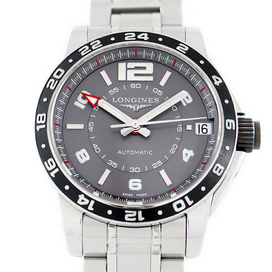 Inspection of internal point inspection Longines Longine Admiral L3.668.4.79.6 GMT Date Gray SS Stainless Men Automatic winding [6 months warranty] [Watch] [Used]