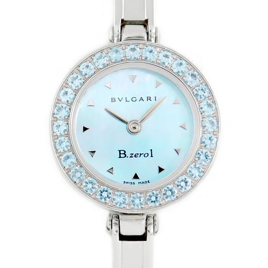 Battery replacement BVLGARI Bulgari B-ZERO1 Beezero One BZ22S Blue Purse Blue Shell SS Stainless Ladies Quartz Bangle Watch [6 months warranty] [Watch] [Used]