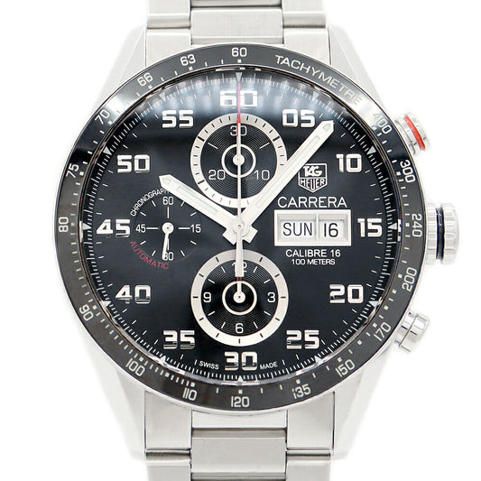 Inspector Tag Heuer Tag Heuer Tag Hey Carrella Calibur 16 Chronograph CV2A1R BA0799 Day Date 100m Waterproof Black Black SS Stainless Men Automatic Wind [6 months warranty] [Watch] [Used]