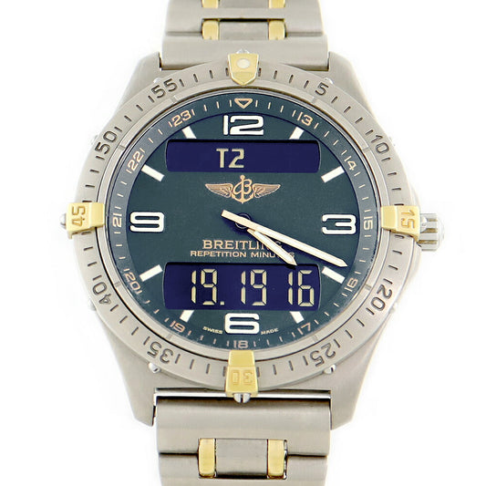BREITLING BREITLING BREITLING Breitling Aerospace Repituation Mnit F65062 Gray Titanium Men's Digiana Quartz [6 months warranty] [Watch] [Used]
