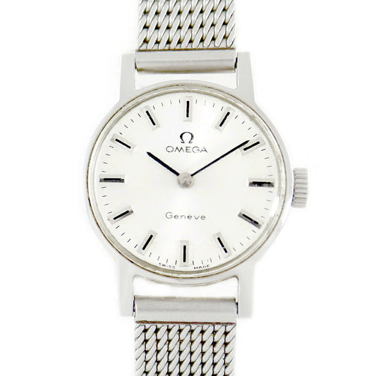 Rare item Omega Omega GENEVE Genevel 511.346 Cal.485 17 Ishi Genuine Breath 6010 Silver SS Stainless Ladies Handwritten Antique Vintage [Watch] [Used]