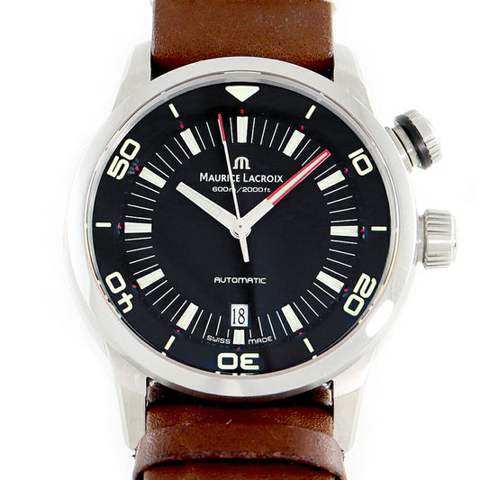 Inspector Maurice Lacroix Maurice Lacroix Mauris Lacroa Pontos S Diver Pt6248 600m Waterproof Date Black Black SS Stainless Steel Genuine Belt Genuine Buckwheat Men Automatic Wind [6 months Warranty] [Watch] [Used]