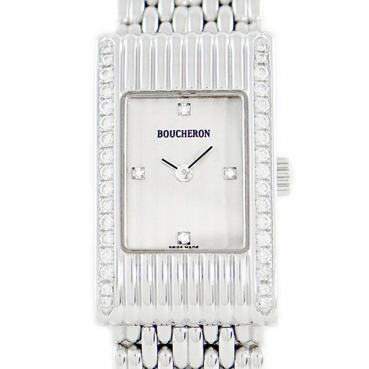 Boucheron Boucheron Boucheron Boucheron Boucheron Boucheron Reflection Genuine Diamond Diamond Besel 4P Diamond Silver SS Stainless Ladies Quartz [6 months Warranty] [Watch] [Used]