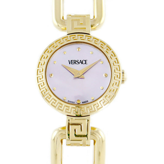 Battery replacement VERSACE Versace DSQ90 Meduza Chain 30m Waterproof White Shell YGP Yellow Gold Ladies Men Unisex Quartz Verserchae [6 months warranty] [Watch] [Used]