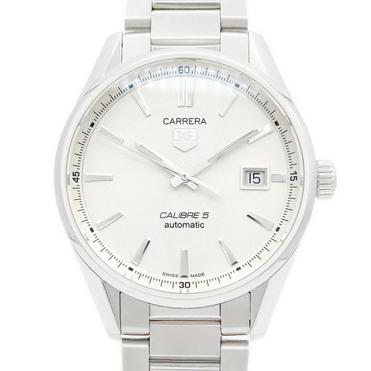 Inspection Tag HEUER Tag Heuer Tag Hoear Carrera CaliBrew 5 Calibur 5 WAR211B BA0782 Date Silver SS Stainless Men Automatic Wind [6 months warranty] [Watch] [Used]