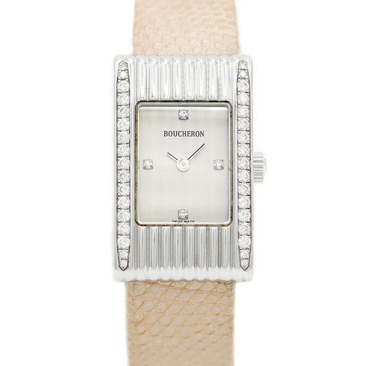 Boucheron Boucheron Boucheron Boucheron Refrey Diamond Sel 4P Diamond Silver SS Stainless Steel Genuine Belt Ladies Quartz [6 months warranty] [Watch] [Used]
