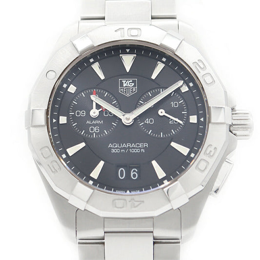 Battery replacement TAGHEUER TAGHEUER Taghoier Aqua Racer Alarm Way1111Z.BA0928 300m Waterproof Date Black SS Stainless Steel Quartz [6 months warranty] [Watch] [Used]