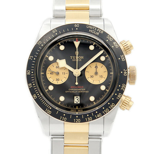 Internal point-to-check TUDOR toodle tudor black bay chrono S & G 79363N-0001 Date 200m waterproof Black Black Champagne YG Yellow Gold SS Stainless Combination Men's Automatic Wind [6 months warranty] [Watch] [Used]