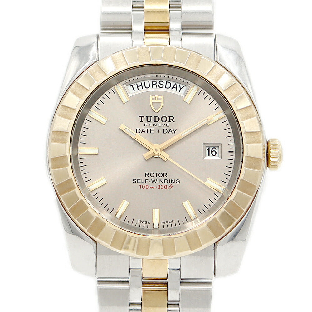 TUDOR チュードル チューダー ロイヤル クラシック デイデイト 23013 62113 100m防水 シルバー YG イエローゴールド SS ステンレス コンビ メンズ 自動巻き【6ヶ月保証】【腕時計】【中古】