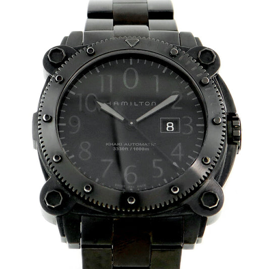 Hamilton Khaki Below Zero Hamilton Khaki Biro Zero H78585333 Date Black All Black 1000m Waterproof SS Stainless Men Automatic winding [6 months warranty] [Used]