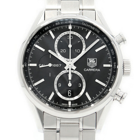 Inspector Tag Heuer Tag Heuer Tag Hoire Carrella Calibur 1887 Chronograph CAR2110 BA0724 Date 100m Waterproof Takimeter Black Black SS Stainless Men's Automatic Wind [6 months warranty] [Watch] [Used]