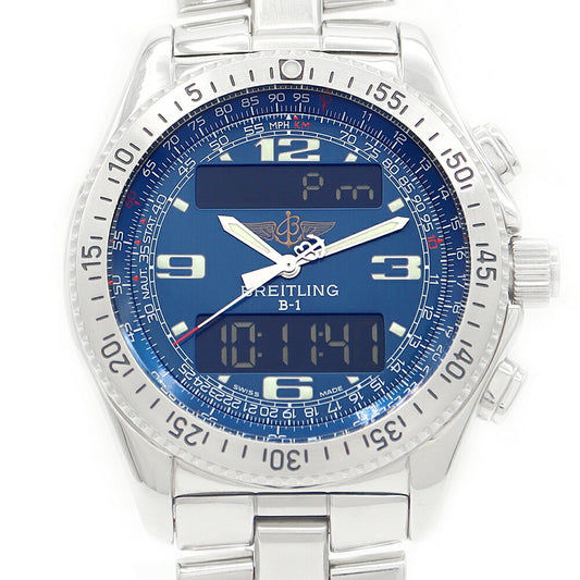 BREITLING BREITLING BREITLING B-1 Digiana Chronograph A68362 A696C11FA Blue Blue Men Quartz B1 [6 months warranty] [Watch] [Used]