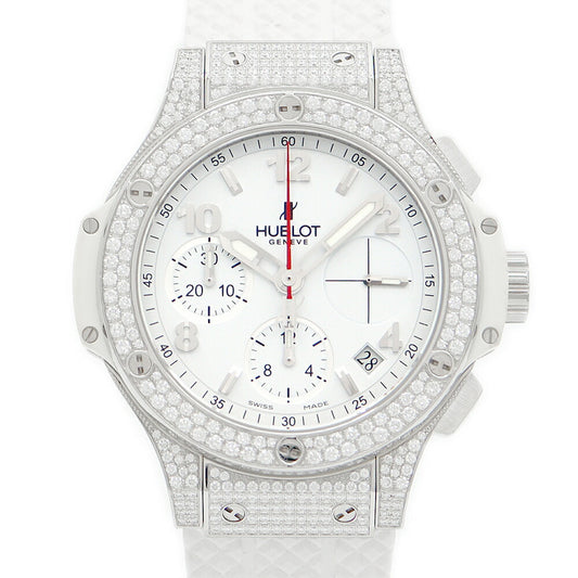 Inspected HUBLOT HUBLOT Ublo Big Bang Aspen Steel Paves 41mm Chronograph 342.se.230.RW.174 All White Genuine Diamond Unisex Men's Ladies Automatic Big Bang [6 months warranty] [Used]