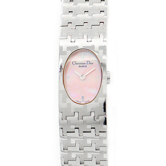 CHRISTIAN DIOR Christian Dior Miss Dior D70-100 Pink Shell SS Stainless Ladies Quartz Vintage Antique [6 months warranty] [Watch] [Used]