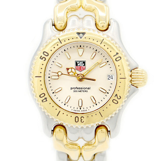 電池交換済 TAG Heuer タグホイヤー S/el セルシリーズ WG1421 ベージュ SS ステンレス YGP イエローゴールド コンビ レディース クォーツ【6ヶ月保証】【腕時計】【中古】