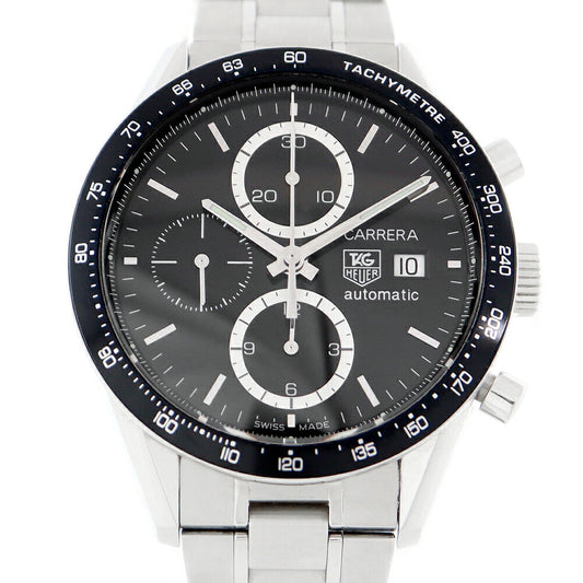 Inspection TAG HEUER Tag Heuer Tag Hey Carrera CV2010 Chronograph Date Black Black SS Stainless Men Automatic Wind [6 months warranty] [Watch] [Used]