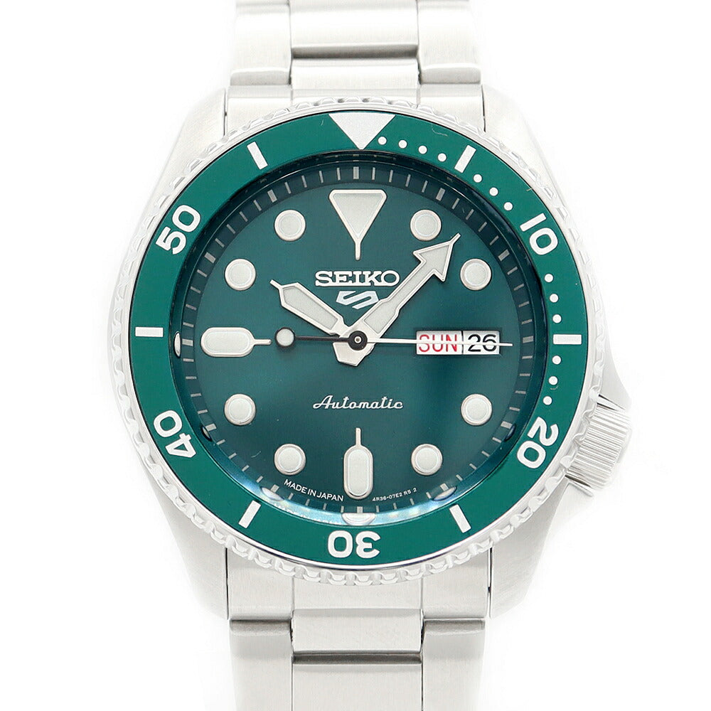 SEIKO セイコー 5スポーツ 4R36 07G0 デイデイト 200m防水 緑 グリーン SS ステンレス メンズ 自動巻き【6ヶ月保証】【腕時計】【中古】