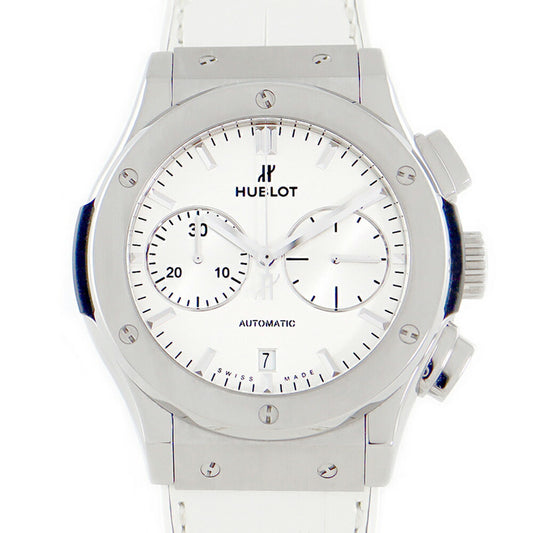 Inspector HUBLOT Ubro Classic Fusion Titanium Chronograph 45mm 521.NX.2611.lr Date Opin Lin Silver Titan Genuine Belt Genuine Bucket Men's Automatic Wind