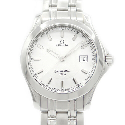 電池交換済 OMEGA オメガ シーマスター 120 2511.21 120m防水 デイト 白 ホワイト SS ステンレス メンズ クォーツ【6ヶ月保証】【腕時計】【中古】