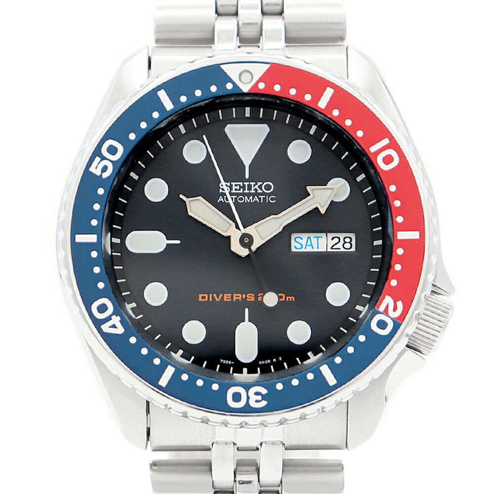 SEIKO セイコー スキューバ ダイバーズ200 SKX009K1 7S26-0020 200m防水 デイデイト 紺 ネイビー SS ステンレス メンズ 自動巻き【6ヶ月保証】【腕時計】【中古】