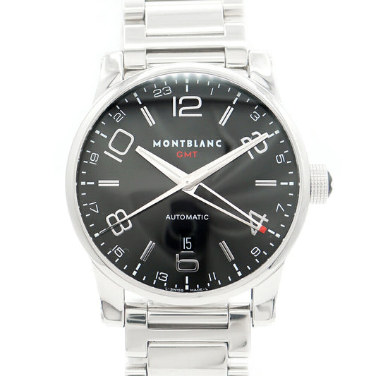 Inspector Montblanc Montblanc Montblanc Time Walker Voyager UTC GMT 7255 109135 Date Black Black SS Stainless Men Automatic Wind [6 months warranty] [Watch] [Used]