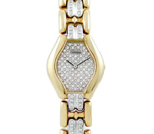 Battery replacement Mozafarian Mozafarian MJ0019 Genuine Diamond Breath Diamond Diamond Dial K18YG Yellow Gold K18WG White Gold Golden Solid Ladies Quartz Jewelry Watch