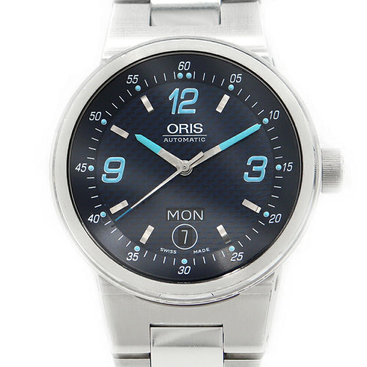 Inspection ORIS ORIS Williams F-1 635 7560 4165 Dydeid Back Skeeping 50m Waterproof Black Black Blue Carbon SS Stainless Men Automatic Wind [6 months Warranty] [Watch] [Used]