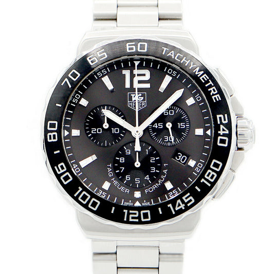 Battery replacement TAG HEUER Tag Hoire Formula 1 Chronograph Cau1115 BA0858 200m Waterproof Date Gray Black SS Stainless Men Quartz [6 months warranty] [Watch] [Used]