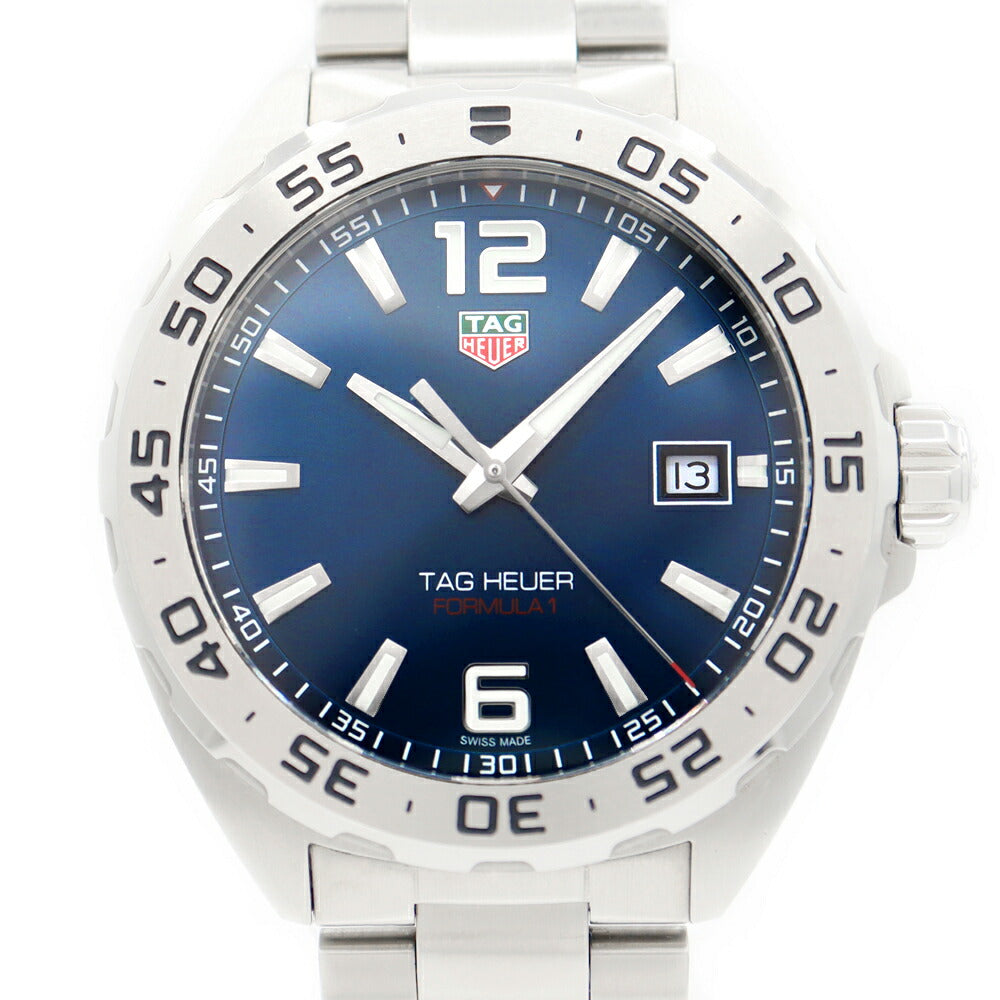 電池交換済 TAG Heuer タグホイヤー フォーミュラ1 WAZ1118 BA0875 200ｍ防水 デイト 青 ブルー SS ステンレス メンズ クォーツ【6ヶ月保証】【腕時計】【中古】