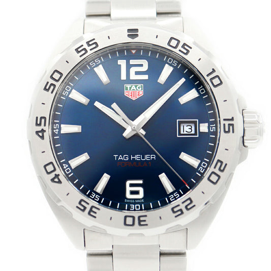 電池交換済 TAG Heuer タグホイヤー フォーミュラ1 WAZ1118 BA0875 200ｍ防水 デイト 青 ブルー SS ステンレス メンズ クォーツ【6ヶ月保証】【腕時計】【中古】