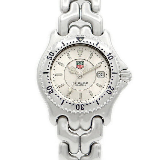 電池交換済 TAG Heuer タグホイヤー S/el セルシリーズ プロフェッショナル200 WG131B デイト 200m防水 シルバー SS ステンレス レディース クォーツ【6ヶ月保証】【腕時計】【中古】