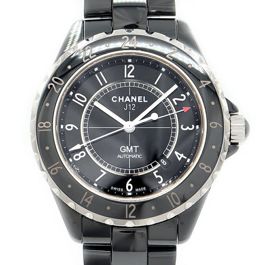 Internal point inspection CHANEL Chanel J12 GMT H2012 42mm Waterproof Date Black Black Black SS Stainless Ceramic Men Automatic Wind [6 months warranty] [Watch] [Used]