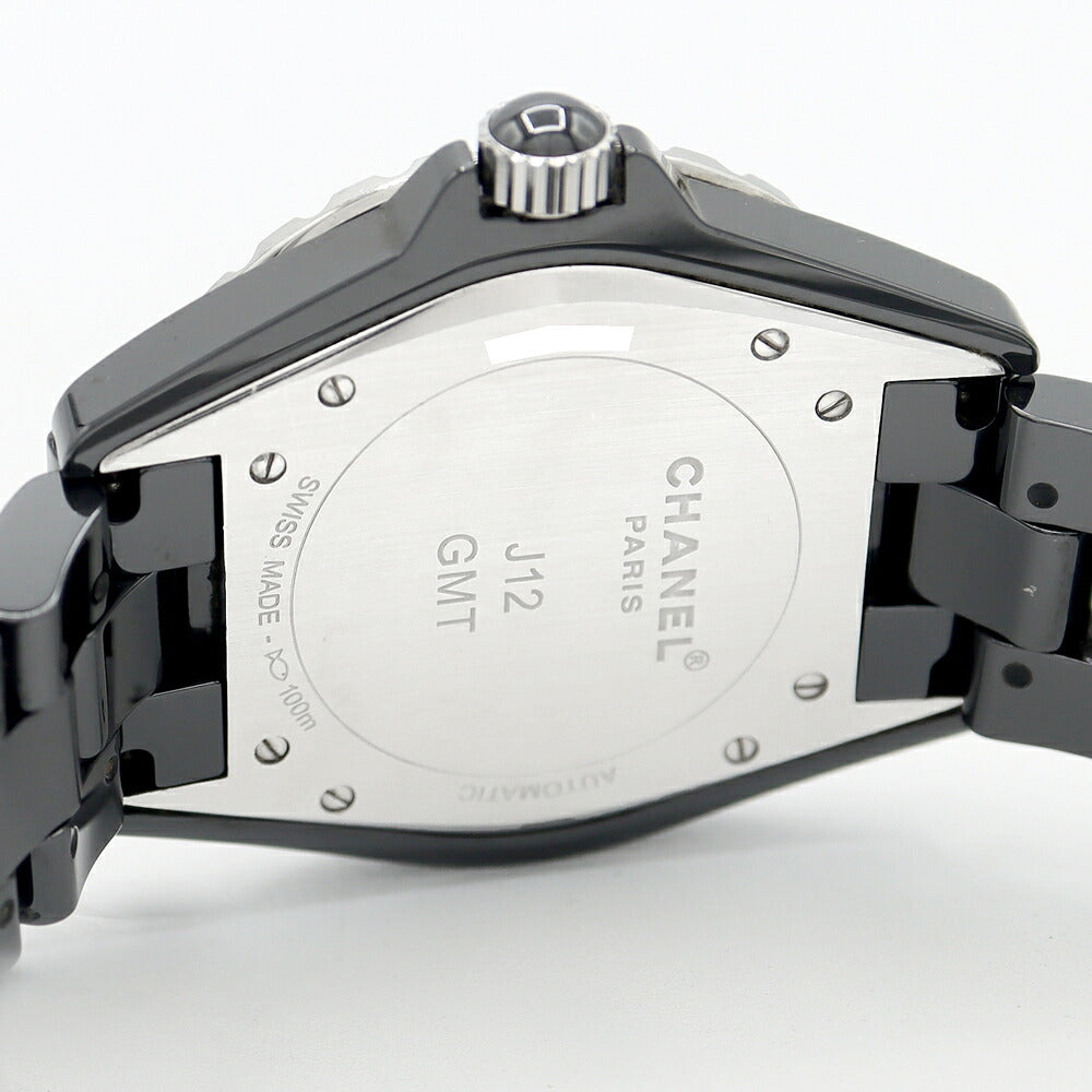 内部点検済 CHANEL シャネル J12 GMT H2012 42mm 100ｍ防水 デイト 黒 ブラック SS ステンレス セラミック メンズ 自動巻き【6ヶ月保証】【腕時計】【中古】