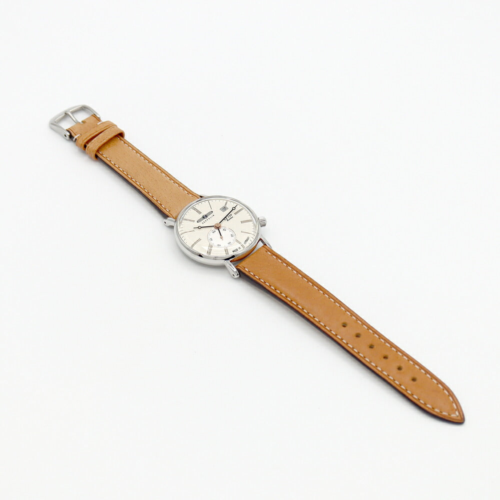 Battery replacement Zeppelin Zeppelin LZ120 ROME 7135-5N Date Small Second ivory SS Stainless Steel Genuine Belt Men's Quartz [6 months warranty] [Watch] [Used]