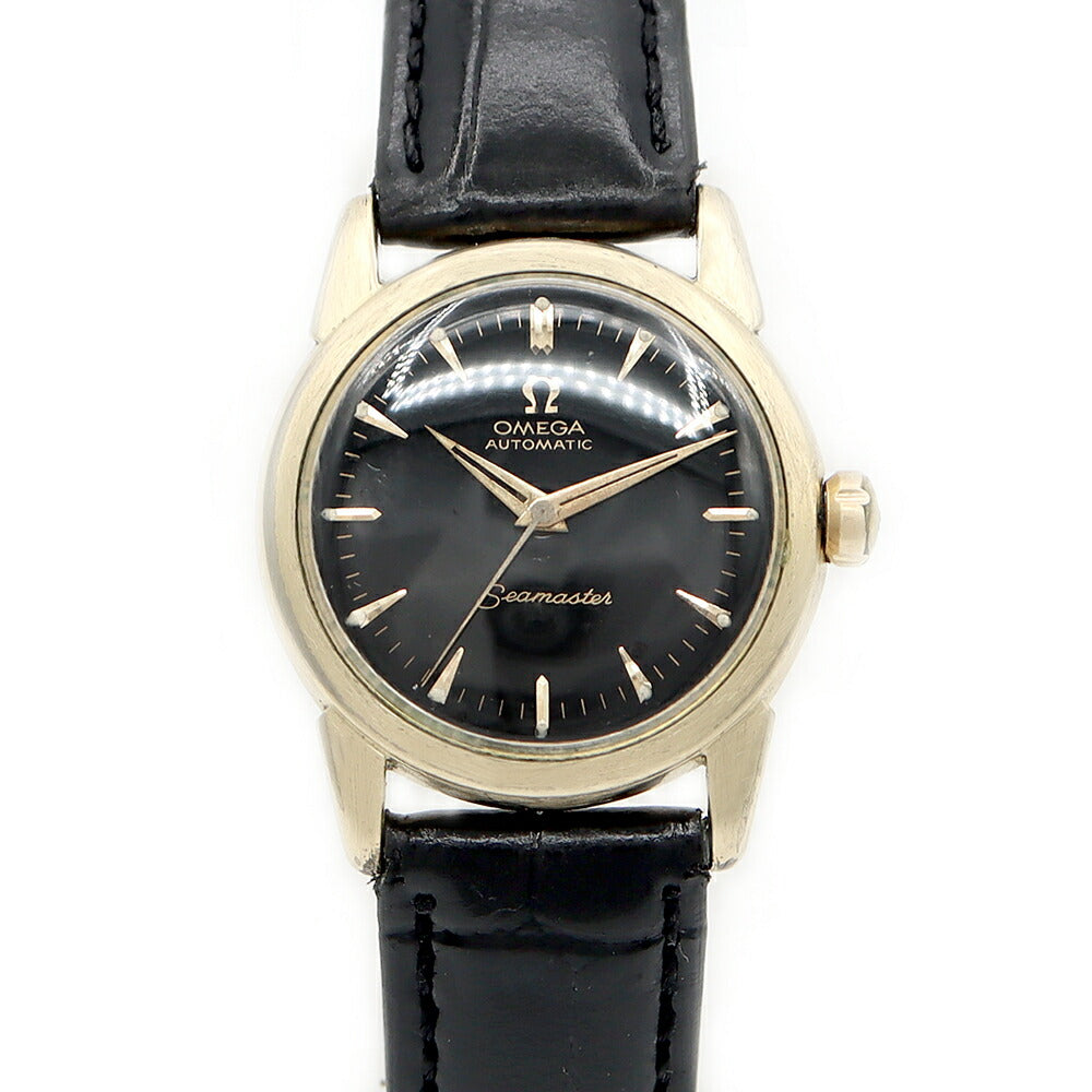 OMEGA Omega Seamaster Cal.470 17 Stone Black Black YGP Yellow Gold SS Stainless Ladies Automatic Antique Vintage [Watch] [Used]