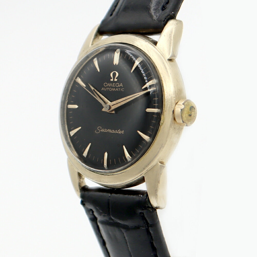 OMEGA Omega Seamaster Cal.470 17 Stone Black Black YGP Yellow Gold SS Stainless Ladies Automatic Antique Vintage [Watch] [Used]