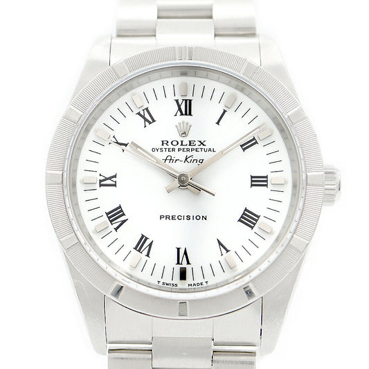 Inspector ROLEX Rolex Rolex Oysterpetur Petur King Precision 14010 W Roman Engine Engel Besel White White White White SS Stainless Men Automatic Wind [Watch] [Used] [Self -warranty 6 months]