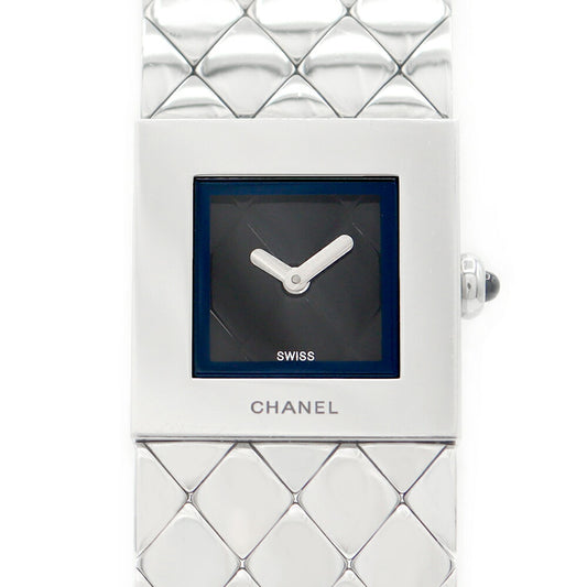 Battery replacement Chanel Chanel Matelass Matrasse H0009 30m Waterproof Black Black SS Stainless Ladies Quartz [6 months warranty] [Watch] [Used]