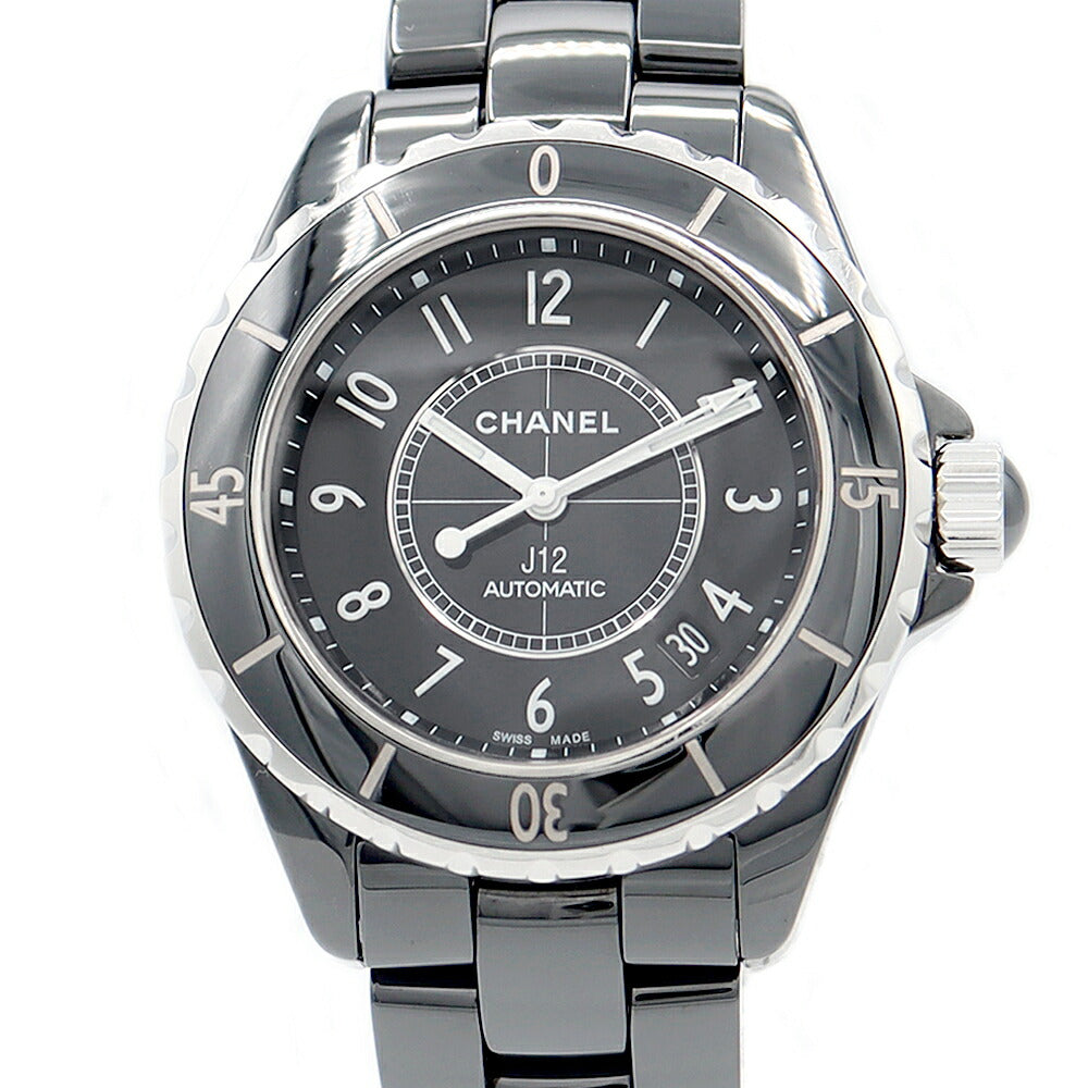 CHANEL シャネル J12 38mm H0685 200m防水 デイト 黒 ブラック セラミック SS ステンレス メンズ 自動巻き【6ヶ月保証】【腕時計】【中古】