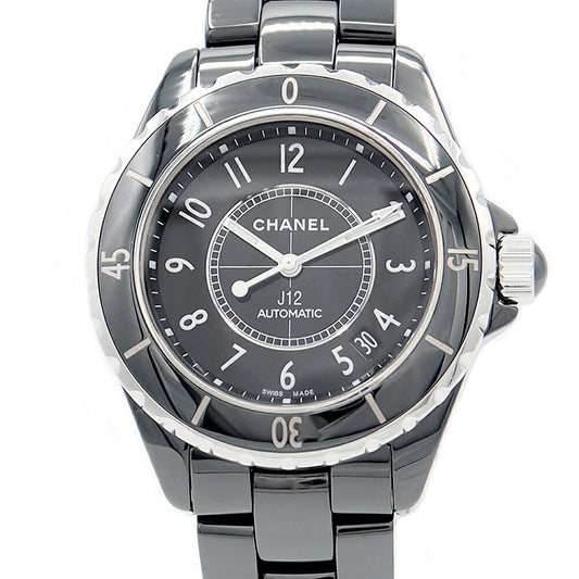 CHANEL シャネル J12 38mm H0685 200m防水 デイト 黒 ブラック セラミック SS ステンレス メンズ 自動巻き【6ヶ月保証】【腕時計】【中古】