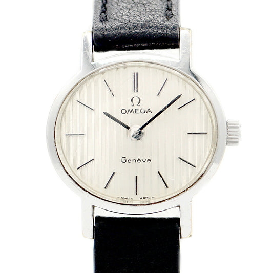 Rare product Omega GENEVE Genevel 511.0412 Cal.625 Silver SS Stainless steel genuine buckwheat Women's hand -rolled antique vintage [Watch] [Used]