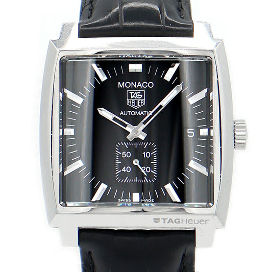 Inspection Tag Heuer Tag Heuer Tag Heuer Monaco Calibur 6 Small Second WW2110-0 Date Black Black SS Stainless Steel Genuine Belt Genuine Buckle Automatic Wind [6 months warranty] [Watch] [Used]