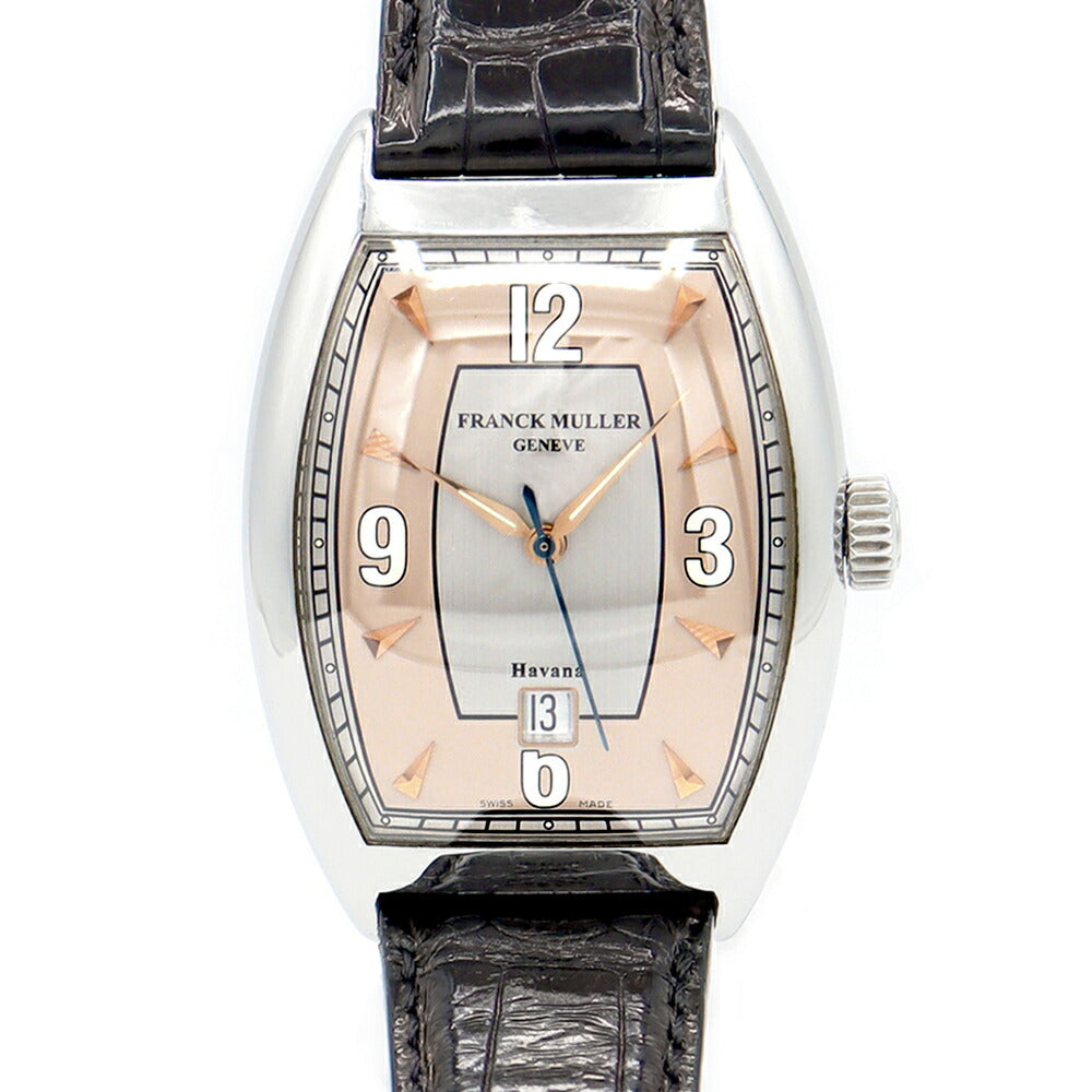 FRANCK MULLER フランクミュラー トノーカーベックス HAVANA ハバナ 7880 B SC DT HV デイト 茶 ライト ブラウン SS ステンレス 純正ベルト 純正尾錠 メンズ 自動巻き 【6ヶ月保証】【中古】【腕時計】